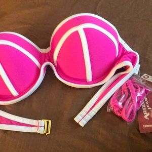 Pink push up bikini top only